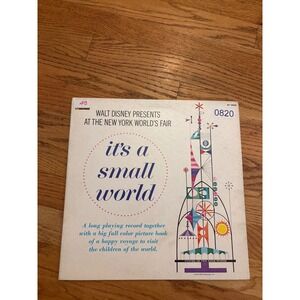 Disney Vinyl Record It's A Small World ST 3925 White Good 1964 NY World Fair LP